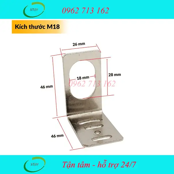 Gá cảm biến chữ L, chữ I đủ kích thước từ M8 đến M18